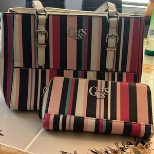 Guess Handbag with matching wallet. Like new.